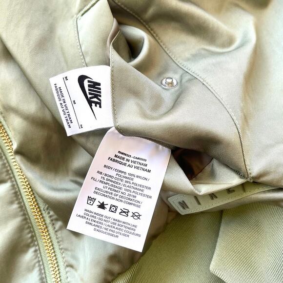 New Nike Women's Reversible Bomber Jacket | Olive Green Size‎ M - Picture 7 of 13